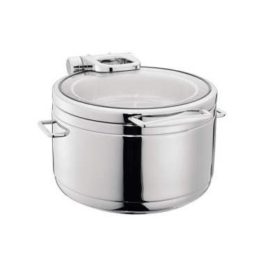 Bain-marie rond de luxe avec couvercle en verre 9 l - Finedine