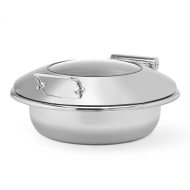 Plat de service rond premium avec couvercle en verre 6 l - Finedine