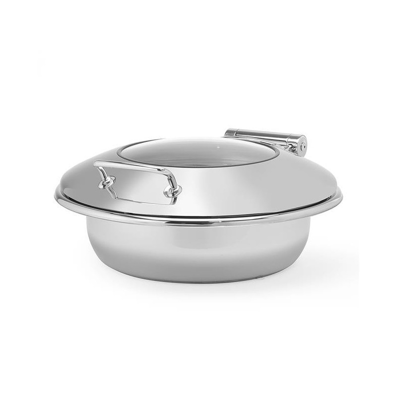 Plat de service rond premium avec couvercle en verre 6 l - Finedine