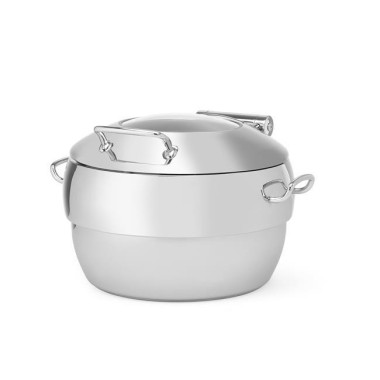 Plat de service rond premium avec couvercle en verre 11 l - Finedine