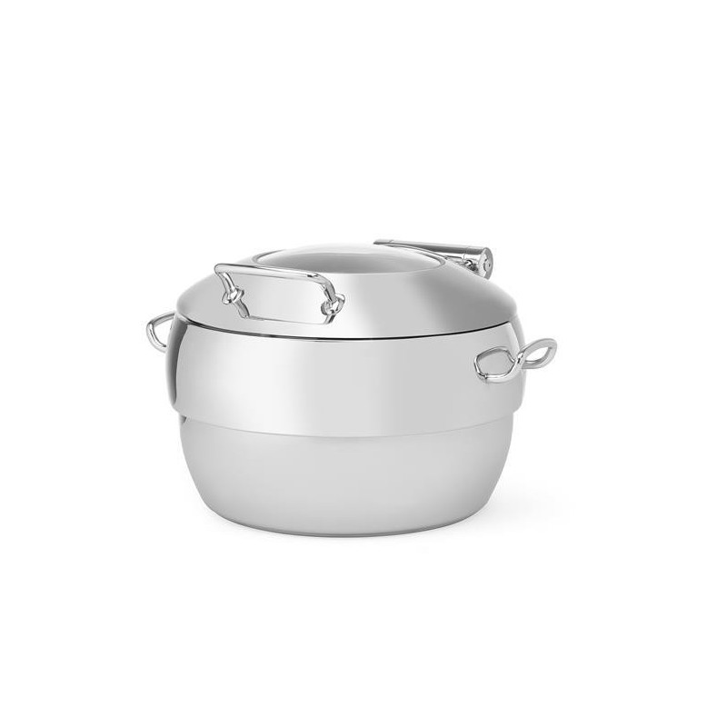 Plat de service rond premium avec couvercle en verre 11 l - Finedine