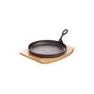 Poêle en fonte avec base en bois - 220 mm - Finedine