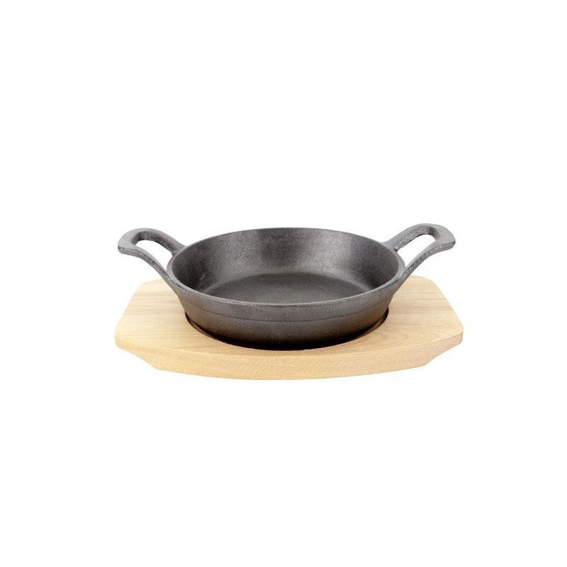 Plat en fonte avec une base en bois - 155 mm - Finedine