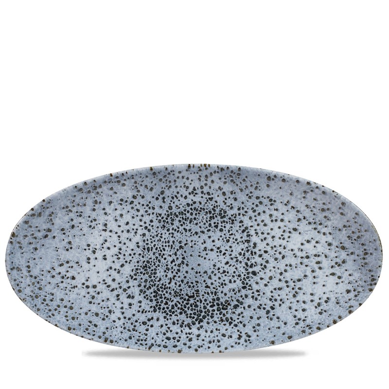 Assiette ovale Mineral Blue pour chef - 299x150 mm - Lot de 12 - Finedine