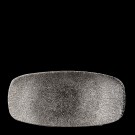 Assiette oblongue noire en quartz Raku pour chefs - 269x127mm - Finedine
