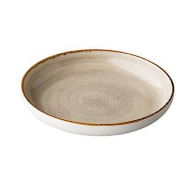 Assiette ronde profonde Jersey - grise - 265 mm - Finedine