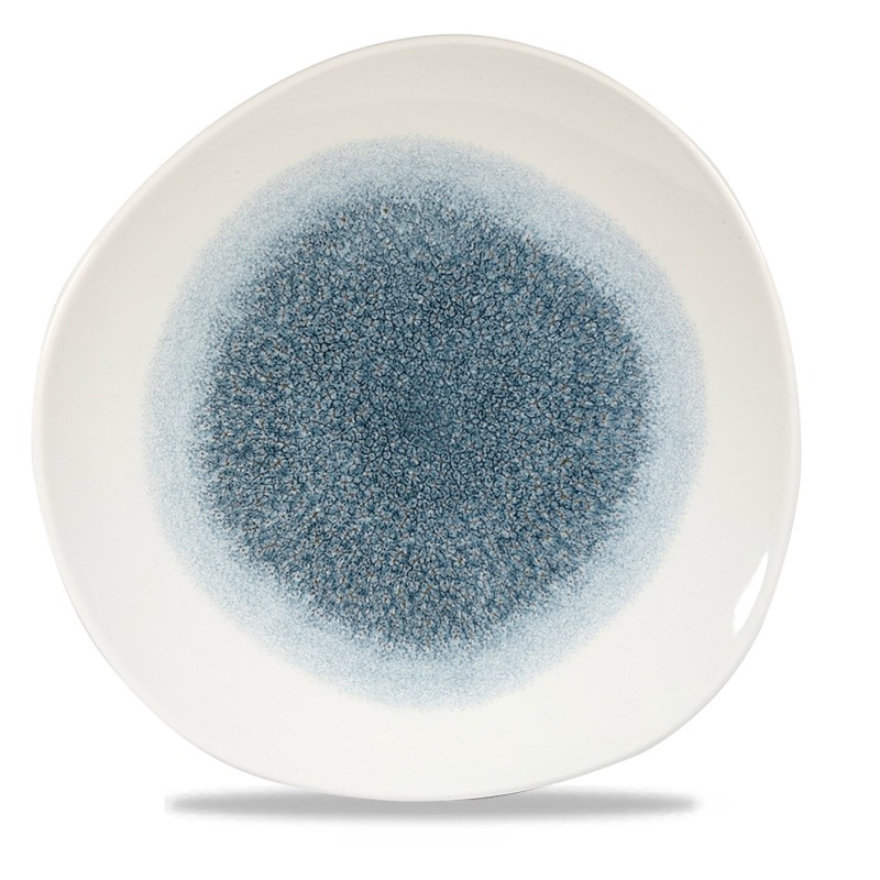 Assiette ronde Raku Topaz Blue - 286 mm - Finedine