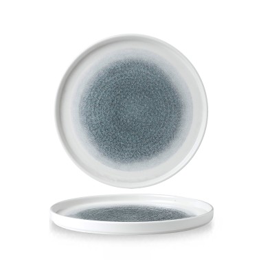 Assiette à parois bleues Topaz Raku - 260 mm - Finedine