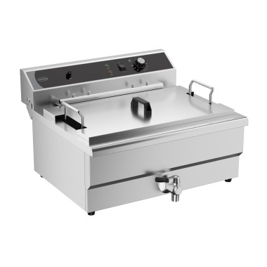 Friteuse électrique de table 25 litres avec robinet de vidange - Combisteel