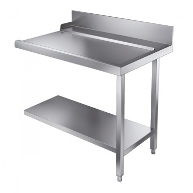 Table de sortie avec étagère 1100 gauche  - Combisteel