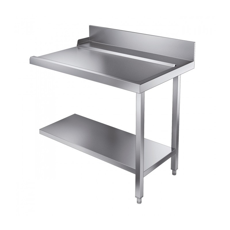 Table de sortie avec étagère 1100 gauche  - Combisteel