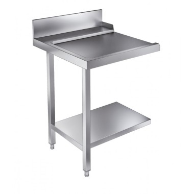 Table de sortie avec étagère700 gauche  - Combisteel