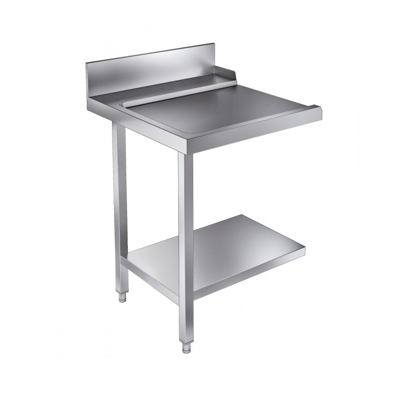 Table de sortie avec étagère700 gauche  - Combisteel