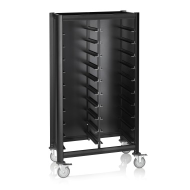 Chariot à Plateaux Aluminium et MDF 86x51x165 cm - WAS Germany