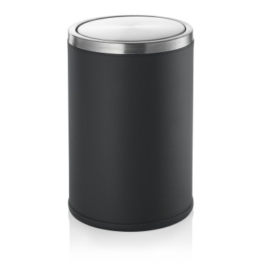 Poubelle 9L Noir Acier Inoxydable - WAS Germany
