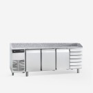 Table réfrigérée pour pizza avec dosseret 3 portes et tiroirs 609 L - Samaref