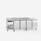 Table réfrigérée positive  473 litres 4 portes avec  dosseret   - Samaref