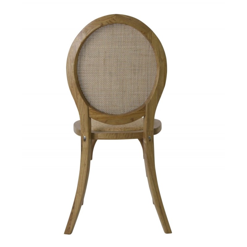Chaises Médaillon Champêtre bois clair - lot de 4 - Sinotec