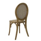Chaises Médaillon Champêtre bois clair - lot de 4 - Sinotec
