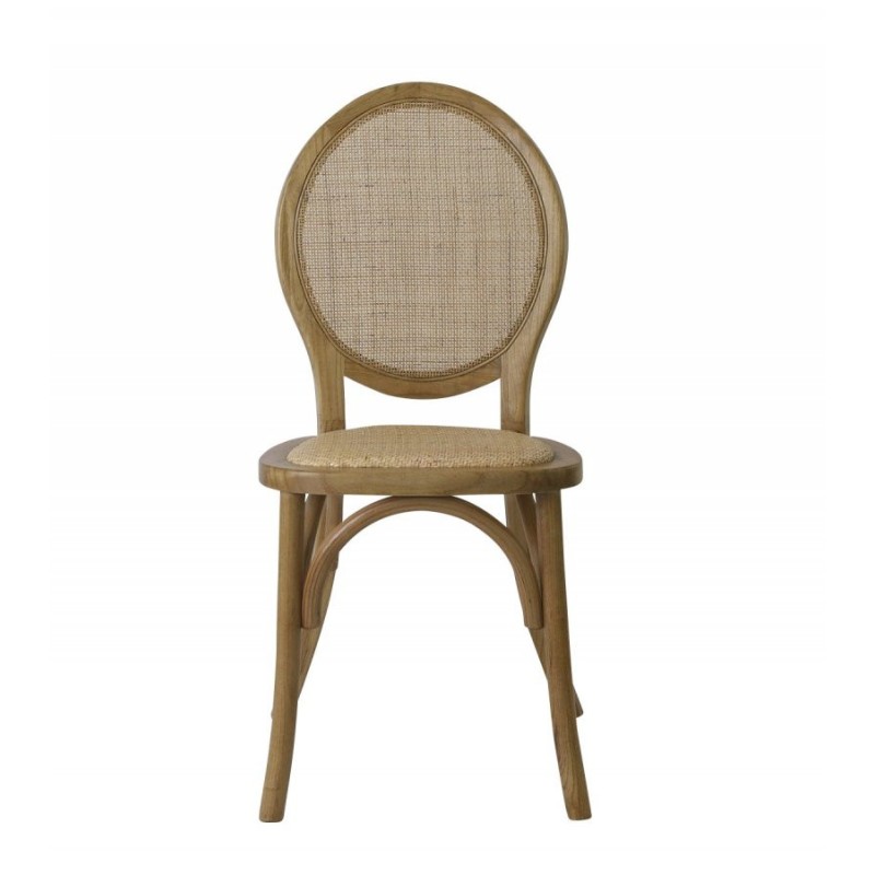 Chaises Médaillon Champêtre bois clair - lot de 4 - Sinotec