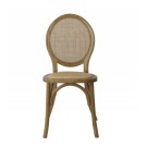 Chaises Médaillon Champêtre bois clair - lot de 4 - Sinotec