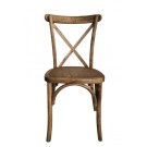 Chaises dos croisé en bois champêtre empilable lot de 7 - Sinotec