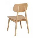 Chaise VERA - Bois hêtre verni naturel - Lot de 4 - Sinotec