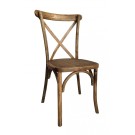 Chaises dos croisé en bois champêtre empilable lot de 7 - Sinotec