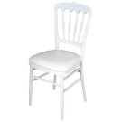 Chaise Napoléon Premium blanche avec galette - lot de 8 - Sinotec