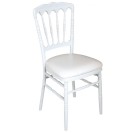 Chaise Napoléon Premium blanche avec galette - lot de 8 - Sinotec