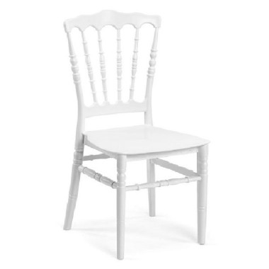 Chaise Napoléon Budget XL polypropylène blanche - lot de 9 - Sinotec