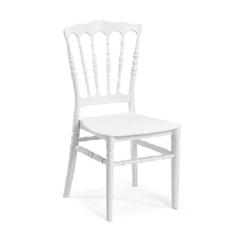 Chaise Napoléon Budget XL polypropylène blanche - lot de 9 - Sinotec