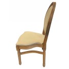 Chaise Médaillon LOUIS bois cérusé assise et dossier rembourrés - lot de 4 - Sinotec