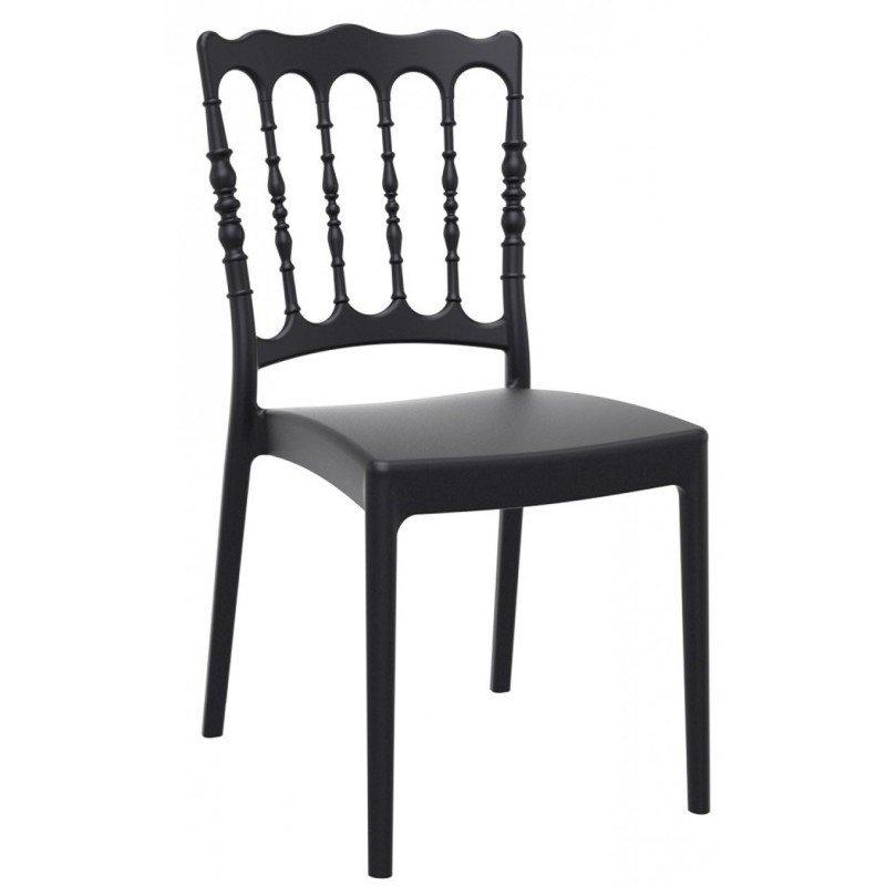 Chaise Napoléon GARDEN Polypropylène noir - lot de 20 - Sinotec