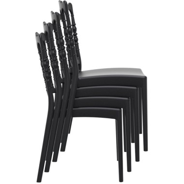 Chaise Napoléon GARDEN Polypropylène noir - lot de 20 - Sinotec