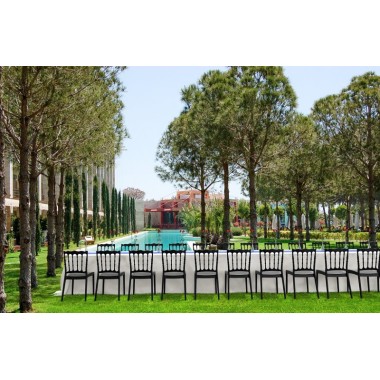 Chaise Napoléon GARDEN Polypropylène noir - lot de 20 - Sinotec