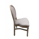 Chaise Médaillon LOUIS en polypropylène - effet bois cérusé - lot de 6 - Sinotec