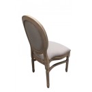 Chaise Médaillon LOUIS en polypropylène - effet bois cérusé - lot de 6 - Sinotec