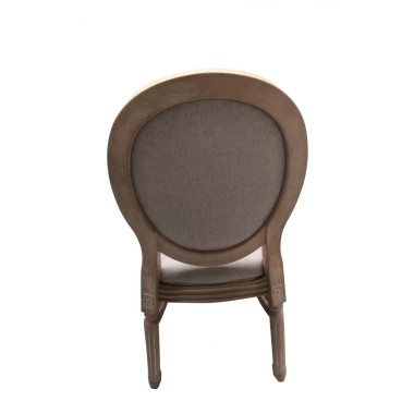 Chaise Médaillon LOUIS en polypropylène - effet bois cérusé - lot de 6 - Sinotec