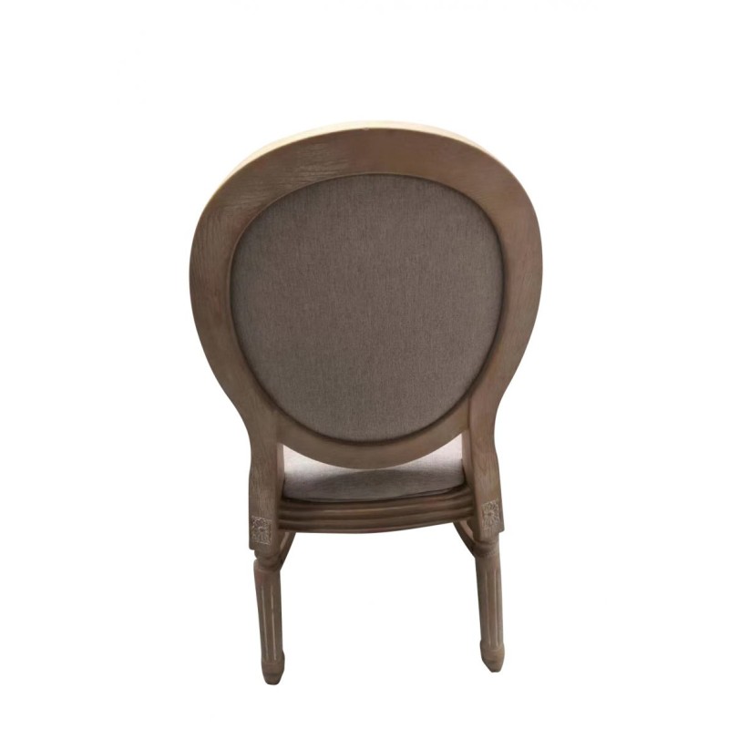 Chaise Médaillon LOUIS en polypropylène - effet bois cérusé - lot de 6 - Sinotec