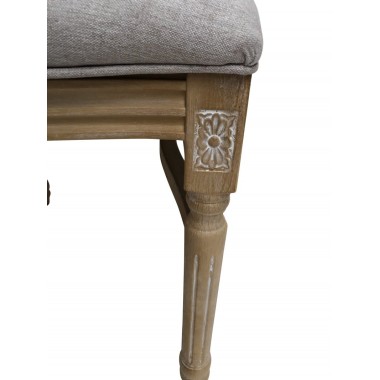 Chaise Médaillon LOUIS en polypropylène - effet bois cérusé - lot de 6 - Sinotec