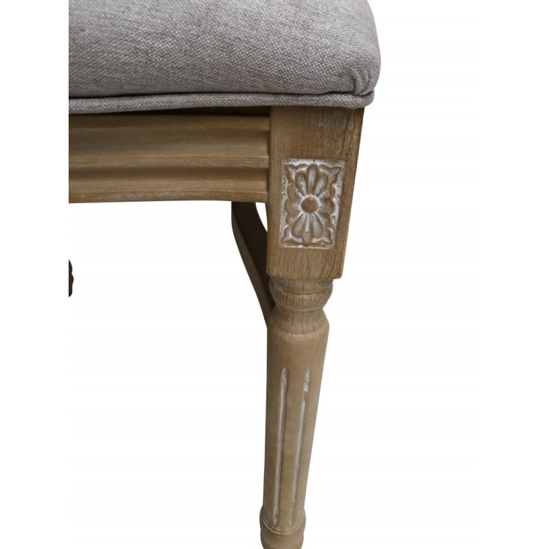 Chaise Médaillon LOUIS en polypropylène - effet bois cérusé - lot de 6 - Sinotec