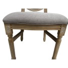 Chaise Médaillon LOUIS en polypropylène - effet bois cérusé - lot de 6 - Sinotec