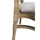 Chaise Médaillon LOUIS en polypropylène - effet bois cérusé - lot de 6 - Sinotec