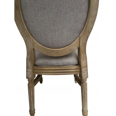 Chaise Médaillon LOUIS en polypropylène - effet bois cérusé - lot de 6 - Sinotec