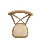 Chaise BISTROT dos croisé en bois vernis clair - BUDGET - Lot de 8 - Sinotec