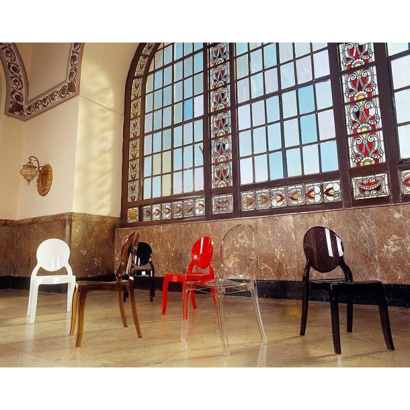 Chaise Elizabeth transparente lot de 8 - Sinotec