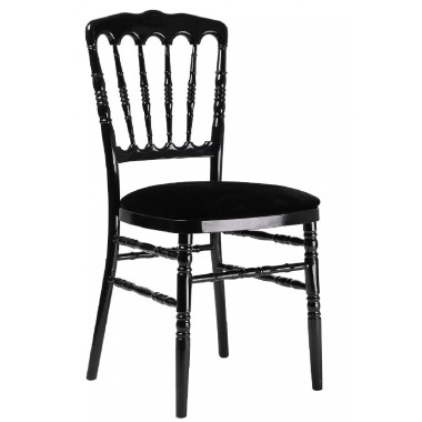 Chaise NAPOLEON Premium Polypropylène noire - lot de 8 - Sinotec