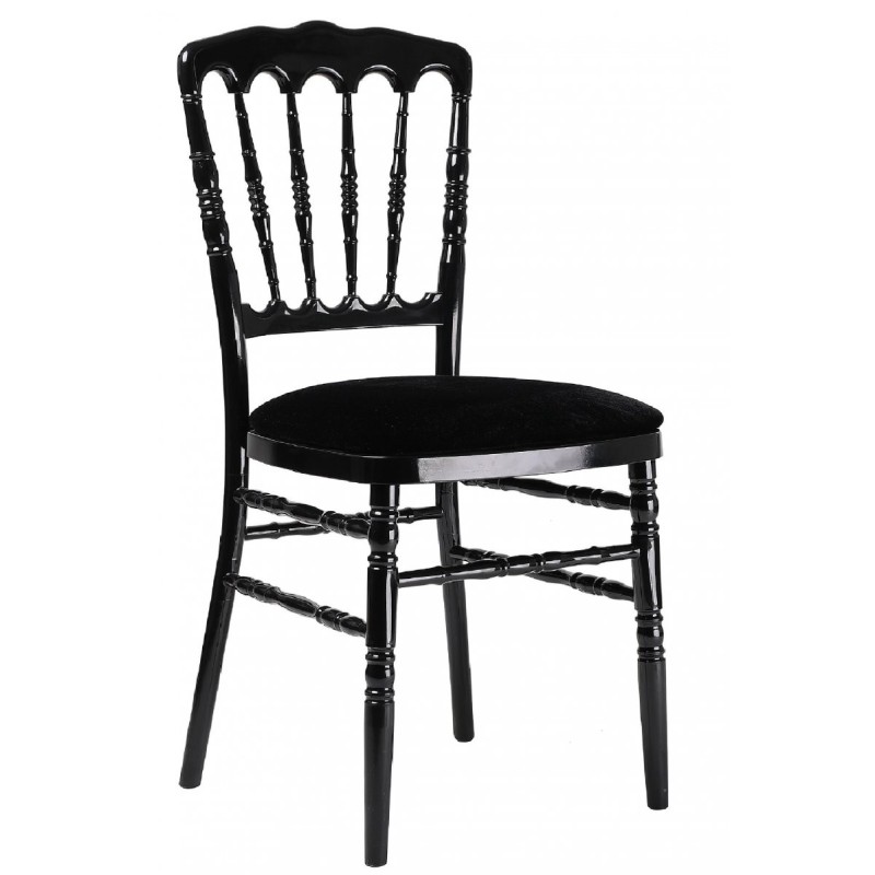 Chaise NAPOLEON Premium Polypropylène noire - lot de 8 - Sinotec