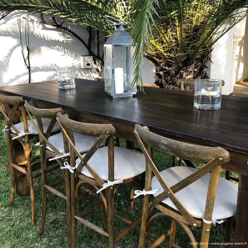 Table pliante Bois rustique HERITAGE 213 x 102 cm - Sinotec